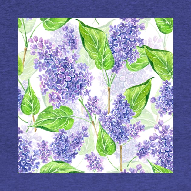 Watercolor lilac flowers by katerinamk